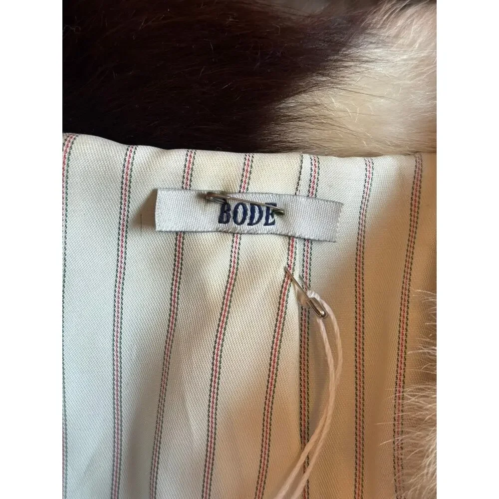 Bode NWT Leather-Pony Hair Cow Print Coat - Picture 3 of 7